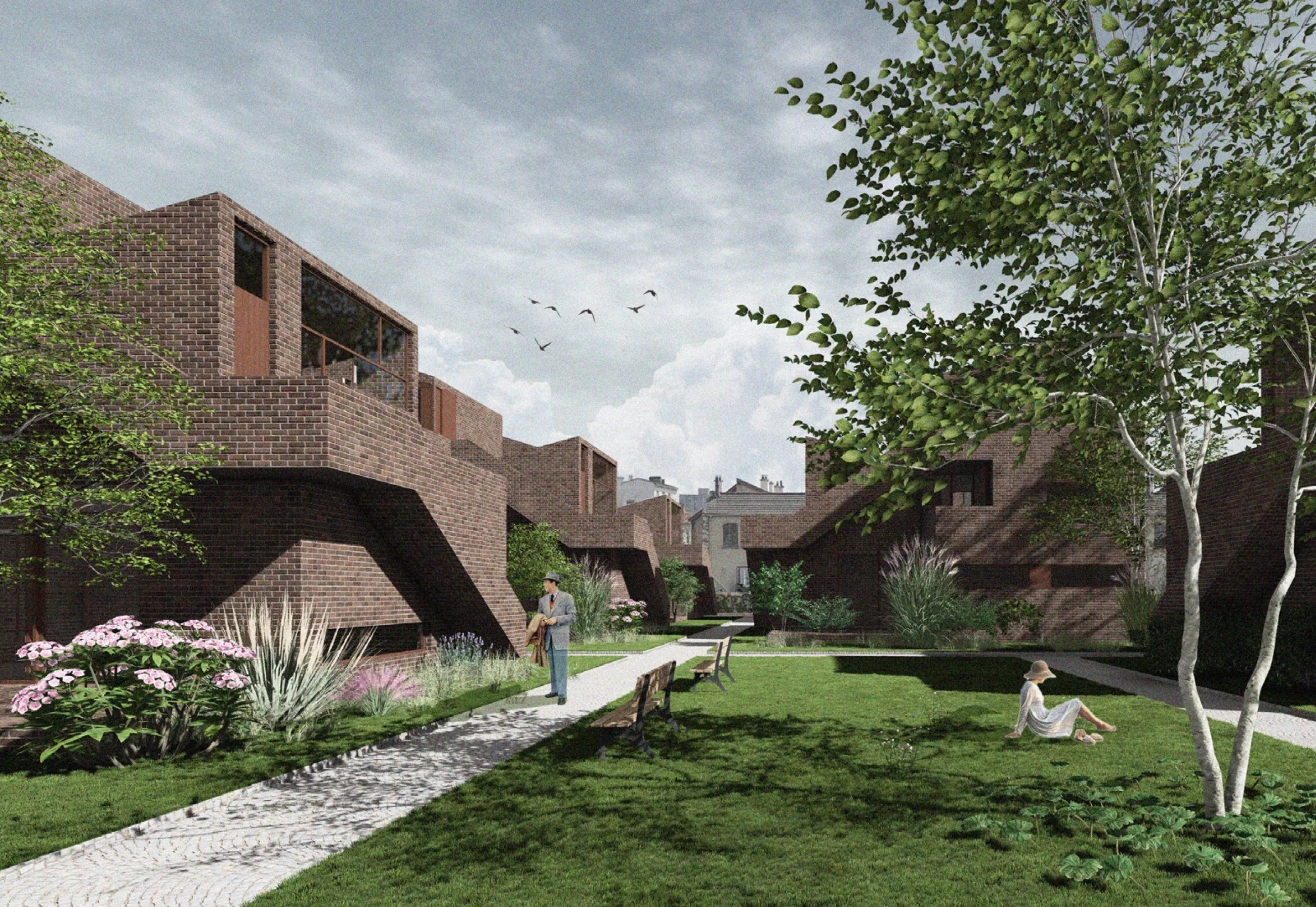 L'îlot Heurtault, 80 logements collectifs, Aubervilliers, Seine-Saint-Denis — visuel 1 sur 9