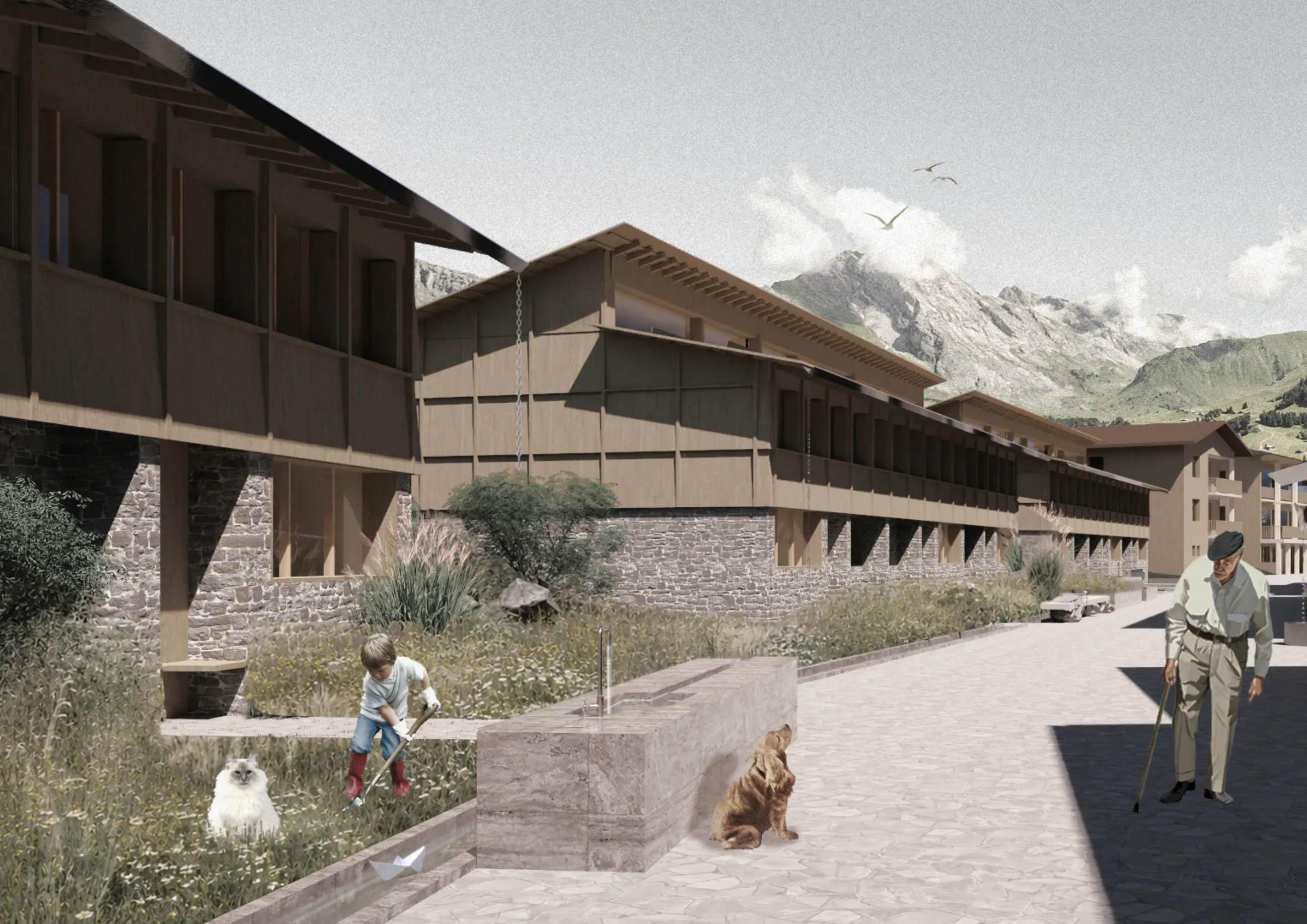 Village Olympique 2030, Alpes françaises, Saint-Jean-de-Sixt, Haute-Savoie — visuel 15 sur 22